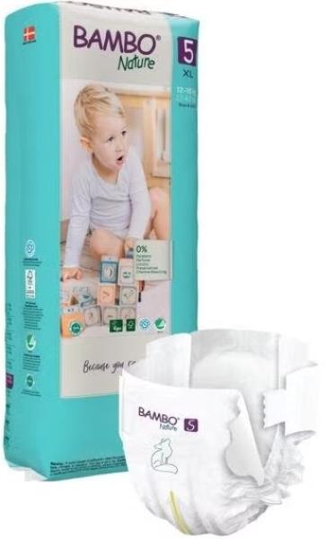 Bambo Nature Babywindel S Gr. 5, 12 - 18 kg, 44 Stk.